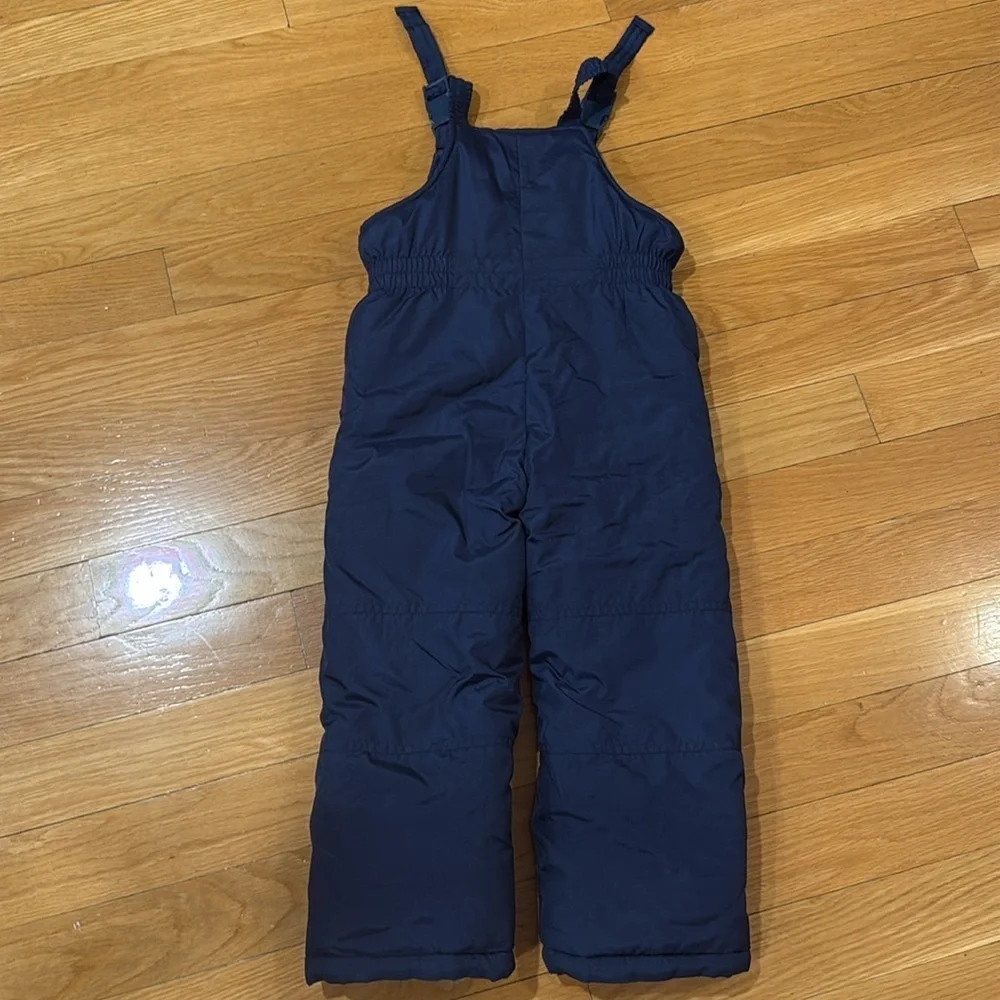 Carter’s girls navy blue bib snowpants size small/4 .